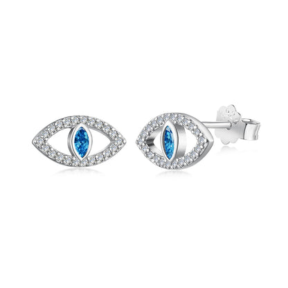 [OAK JURI]Blue Devil Eyes Hollow Stud Earrings