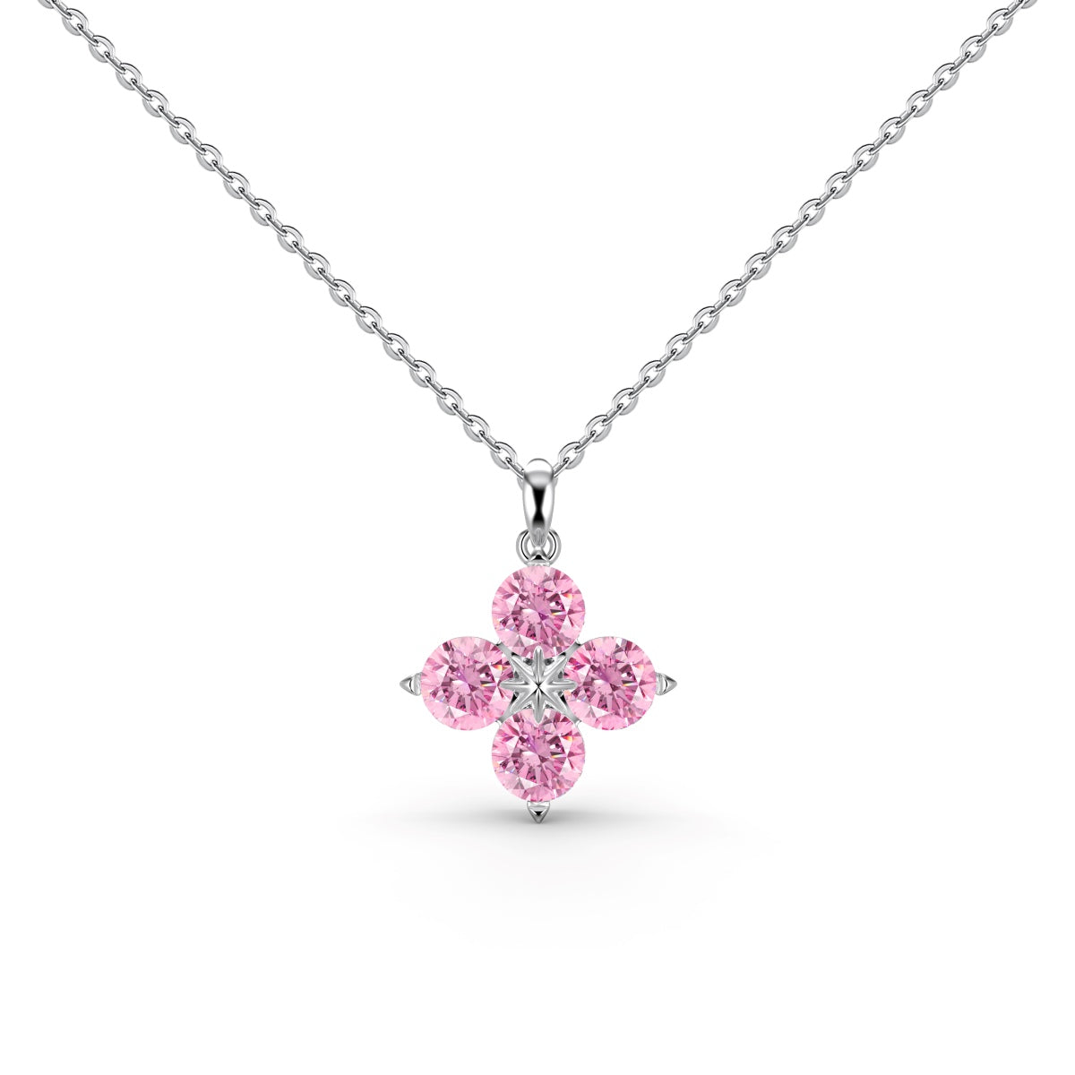 [OAK JURI]Four-Leaf Clover And Eight-Pointed Star Necklace