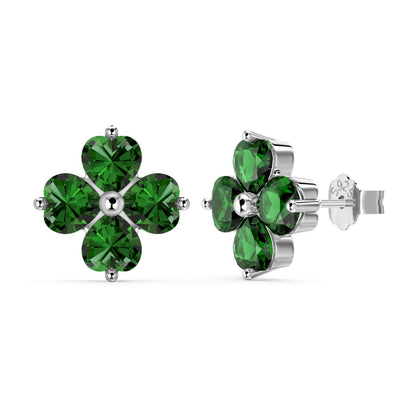 [OAK JURI]Four-Leaf Clover Ball Earrings