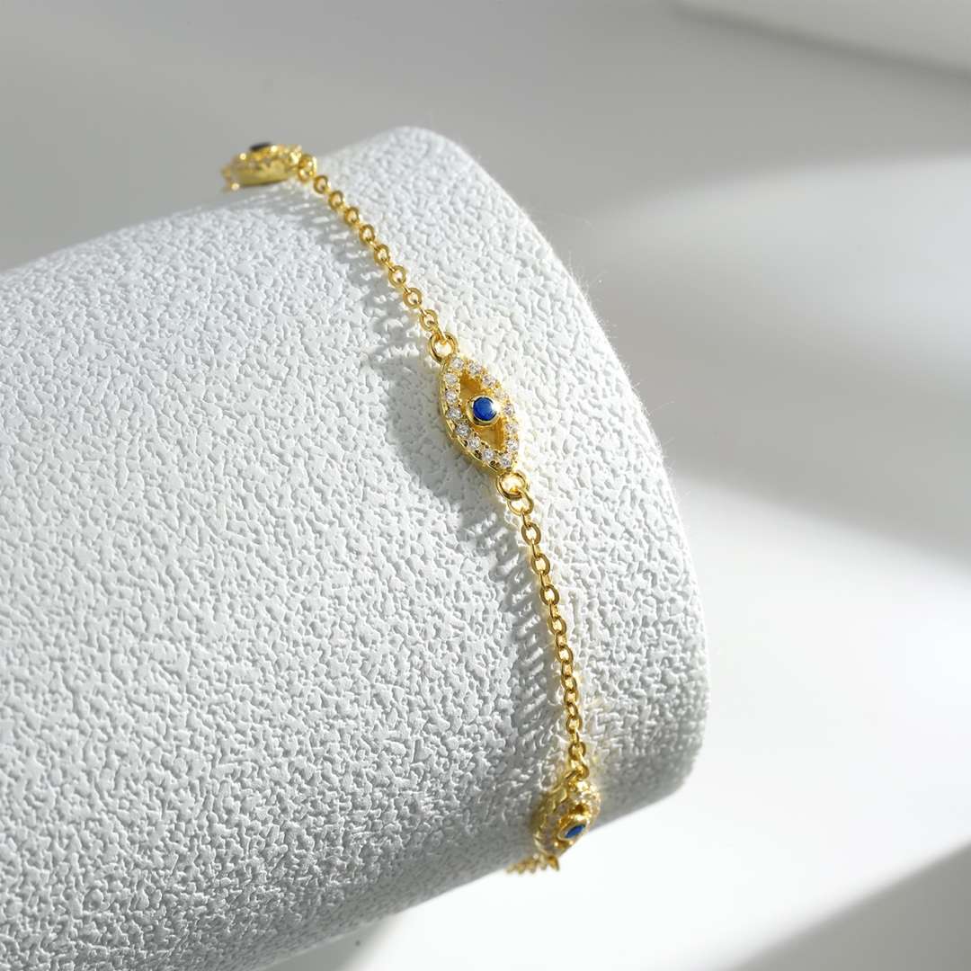 [OAK JURI]Evil Eye Shape Pendent Necklace