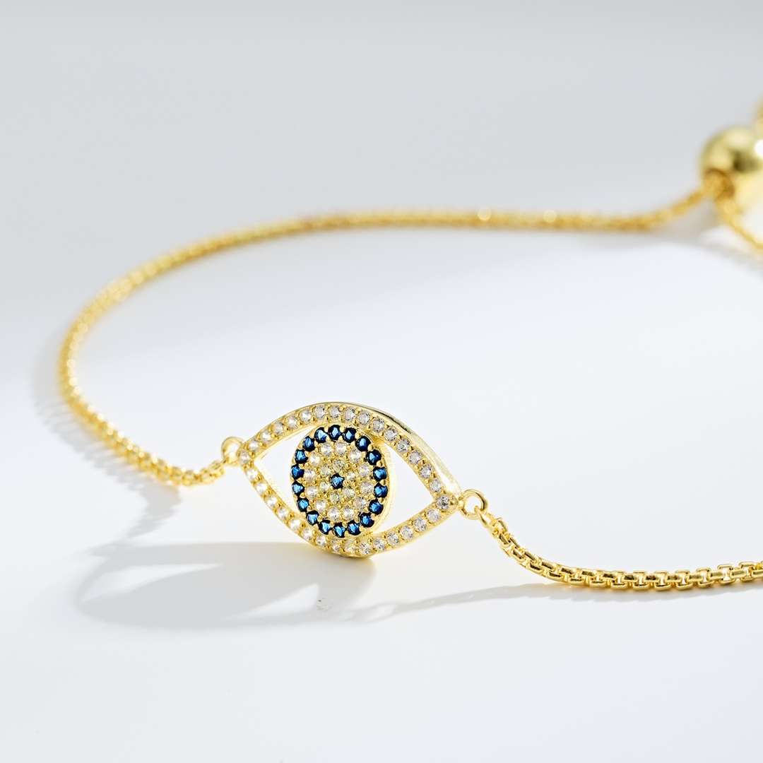 [OAK JURI]Dazzling Eye Shape Necklace