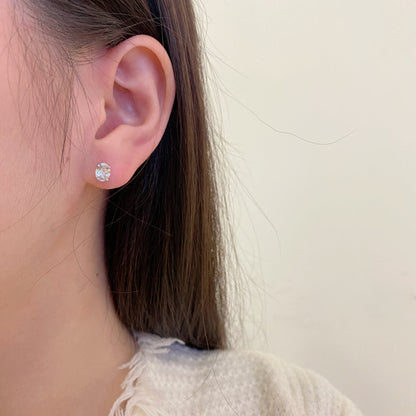 [OAK JURI]Oval Classic Dignified Elegant Earrings