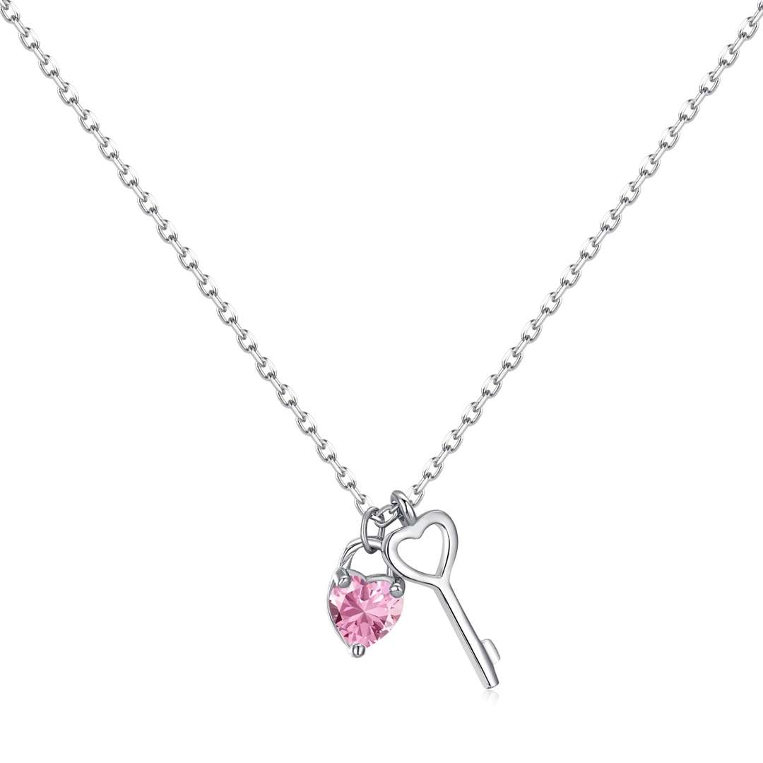 [OAK JURI]Unique Heart Shape Key Pendent Necklace