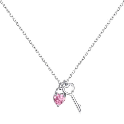[OAK JURI]Unique Heart Shape Key Pendent Necklace