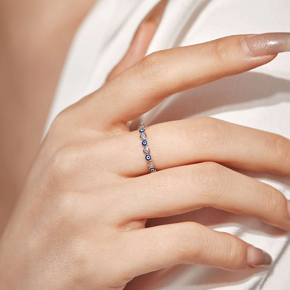 [OAK JURI]Radiant Colorful Round Shape Daily Ring