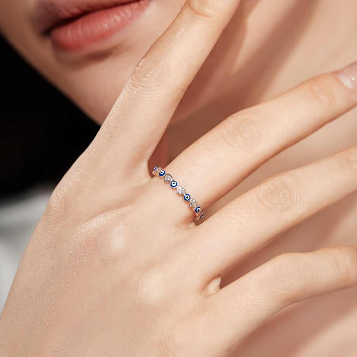 [OAK JURI]Radiant Colorful Round Shape Daily Ring