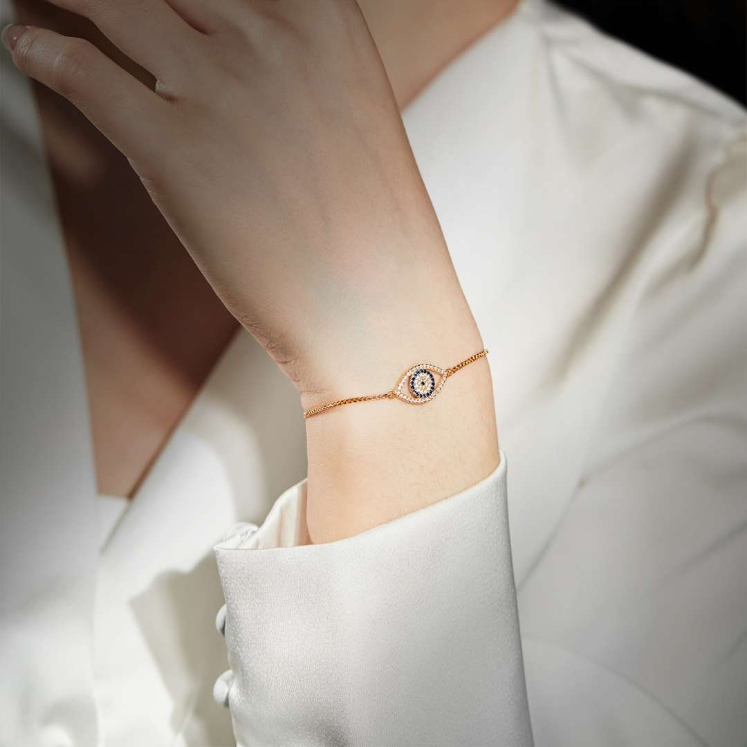 [OAK JURI]Dazzling Eye Shape Necklace