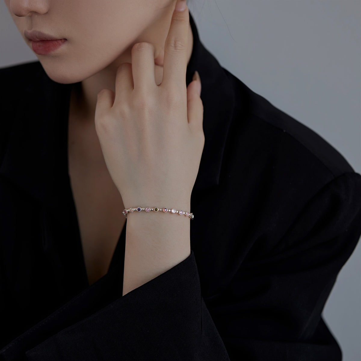 [OAK JURI]Sparkling Exquisite Round Cut Party Bracelet