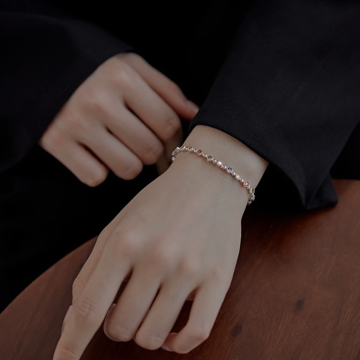 [OAK JURI]Sparkling Exquisite Round Cut Party Bracelet