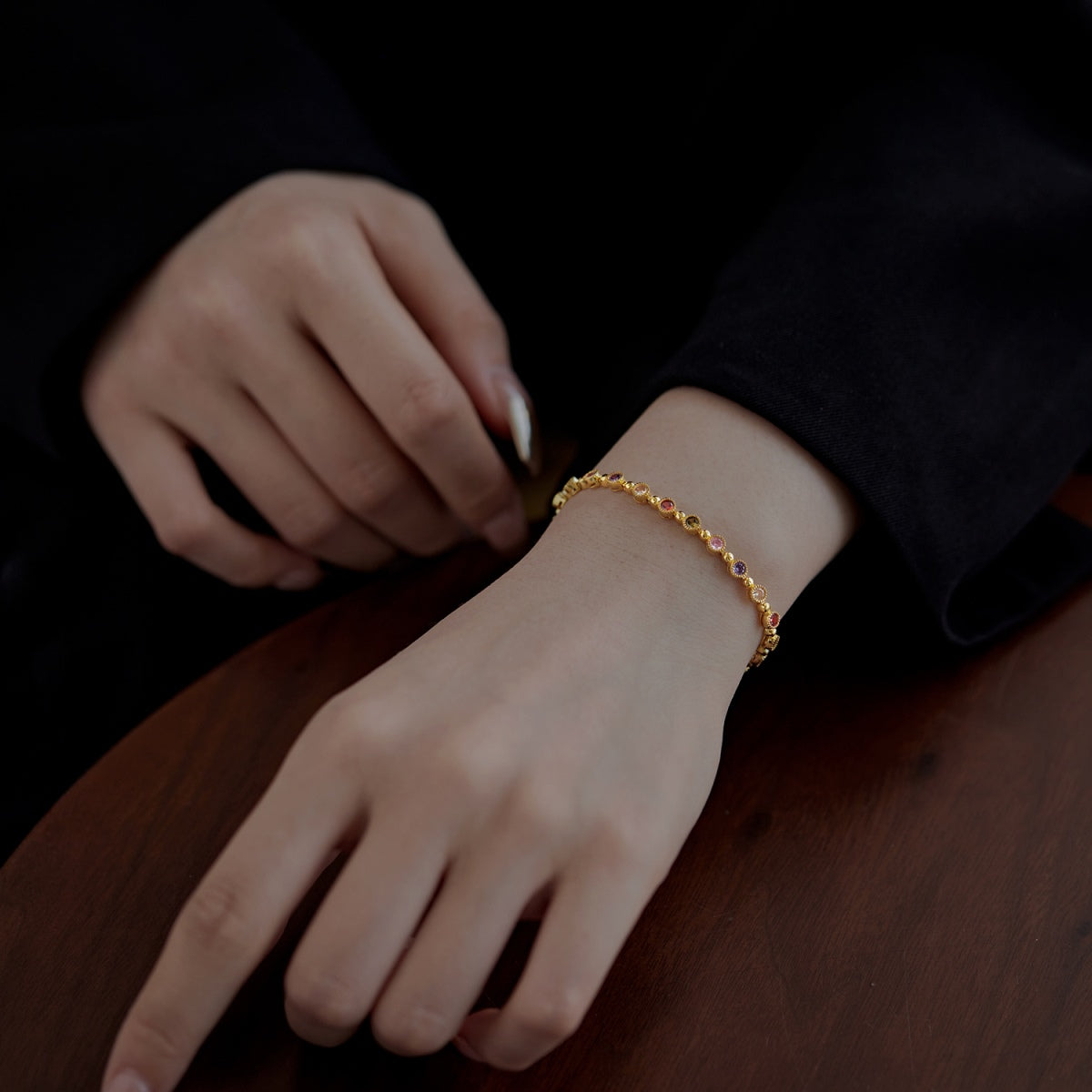 [OAK JURI]Sparkling Exquisite Round Cut Party Bracelet