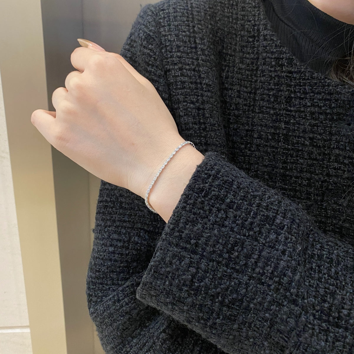 [OAK JURI]Elegant Emerald Cut Daily Bracelet