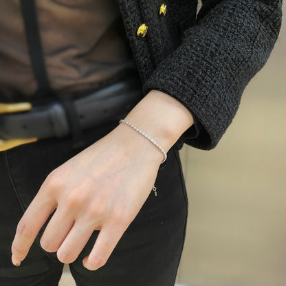 [OAK JURI]Elegant Emerald Cut Daily Bracelet