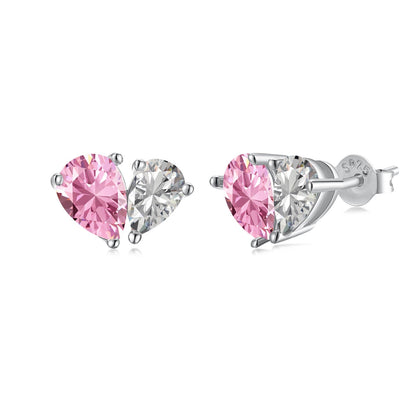[OAK JURI]Dazzling Elegant Heart Cut Lover Earrings