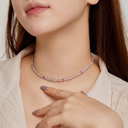 [OAK JURI]Radiant Colorful Rainbow Necklace