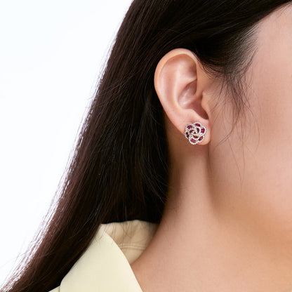 [OAK JURI]Exquisite Flower Shape Daily Earrings