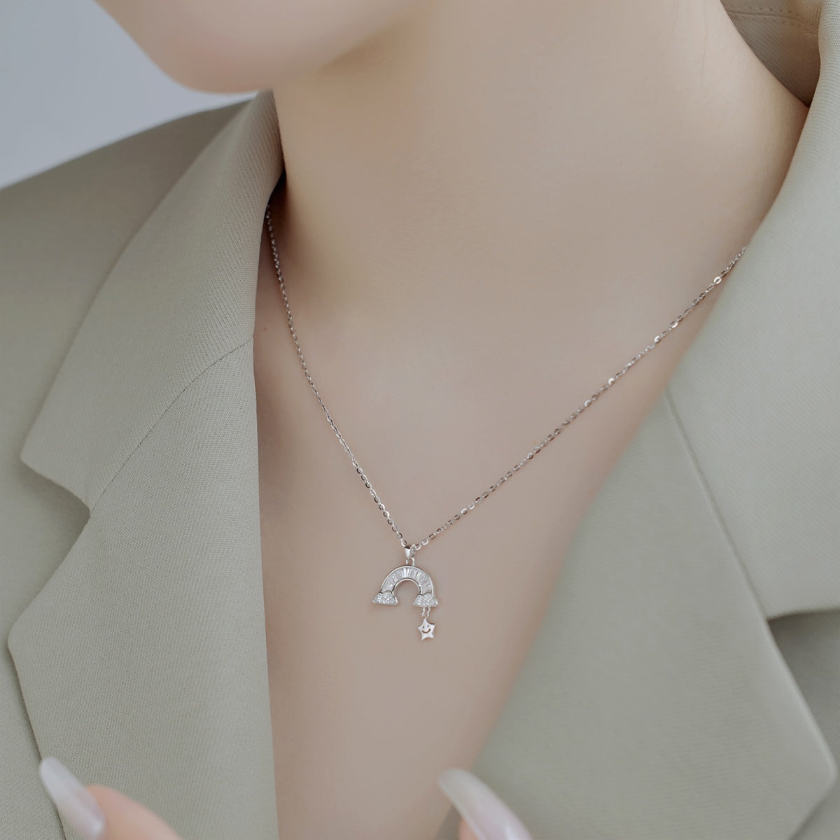 [OAK JURI]Unique Rainbow Star Necklace