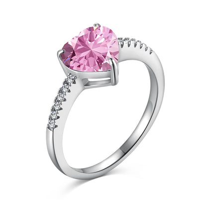[OAK JURI]2.0 Carat Dazzling Lustrous Heart Cut Lover Ring