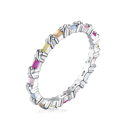 [OAK JURI]Charming Colorful Round Cut Daily Ring