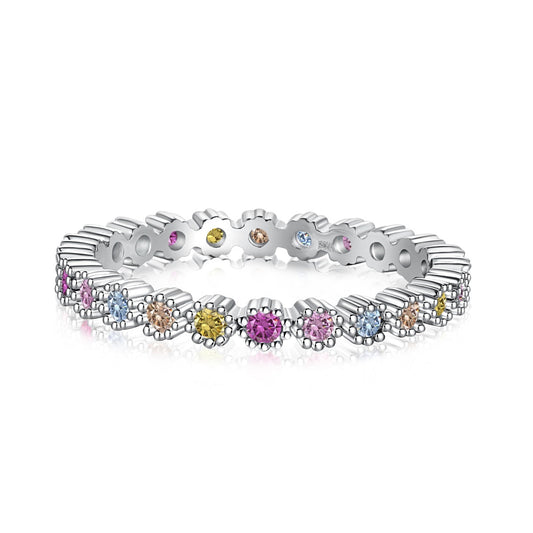 [OAK JURI]Exquisite Colorful Round Cut Party Ring