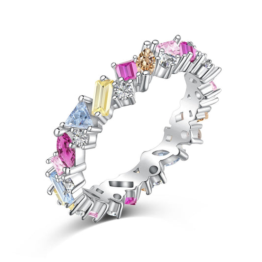 [OAK JURI]Dazzling Polychromatic Multi cut Daily Ring