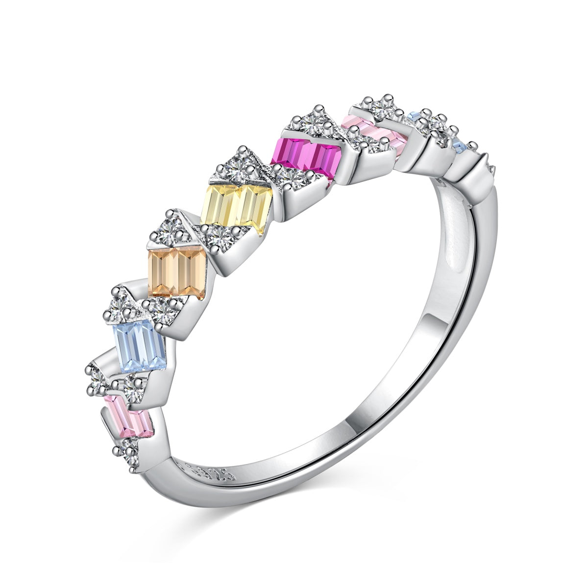 [OAK JURI]Delicate Vibrant Emerald Cut Daily Ring