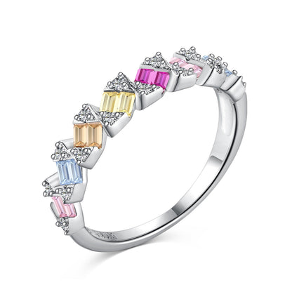 [OAK JURI]Delicate Vibrant Emerald Cut Daily Ring
