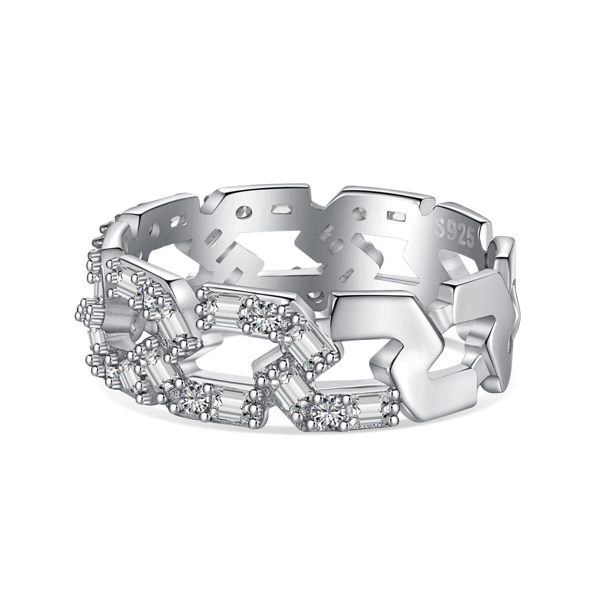 [OAK JURI]Sparkling Vibrant Emerald Cut Daily Ring
