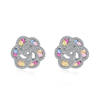 [OAK JURI]Exquisite Flower Shape Daily Earrings