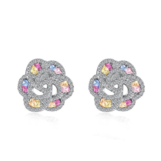[OAK JURI]Exquisite Flower Shape Daily Earrings