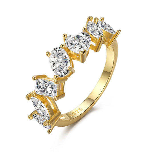 [OAK JURI]Delicate Multi Cut Ring