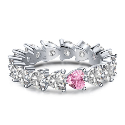 [OAK JURI]0.25 Carat Radiant Romance Heart Cut Lover Ring