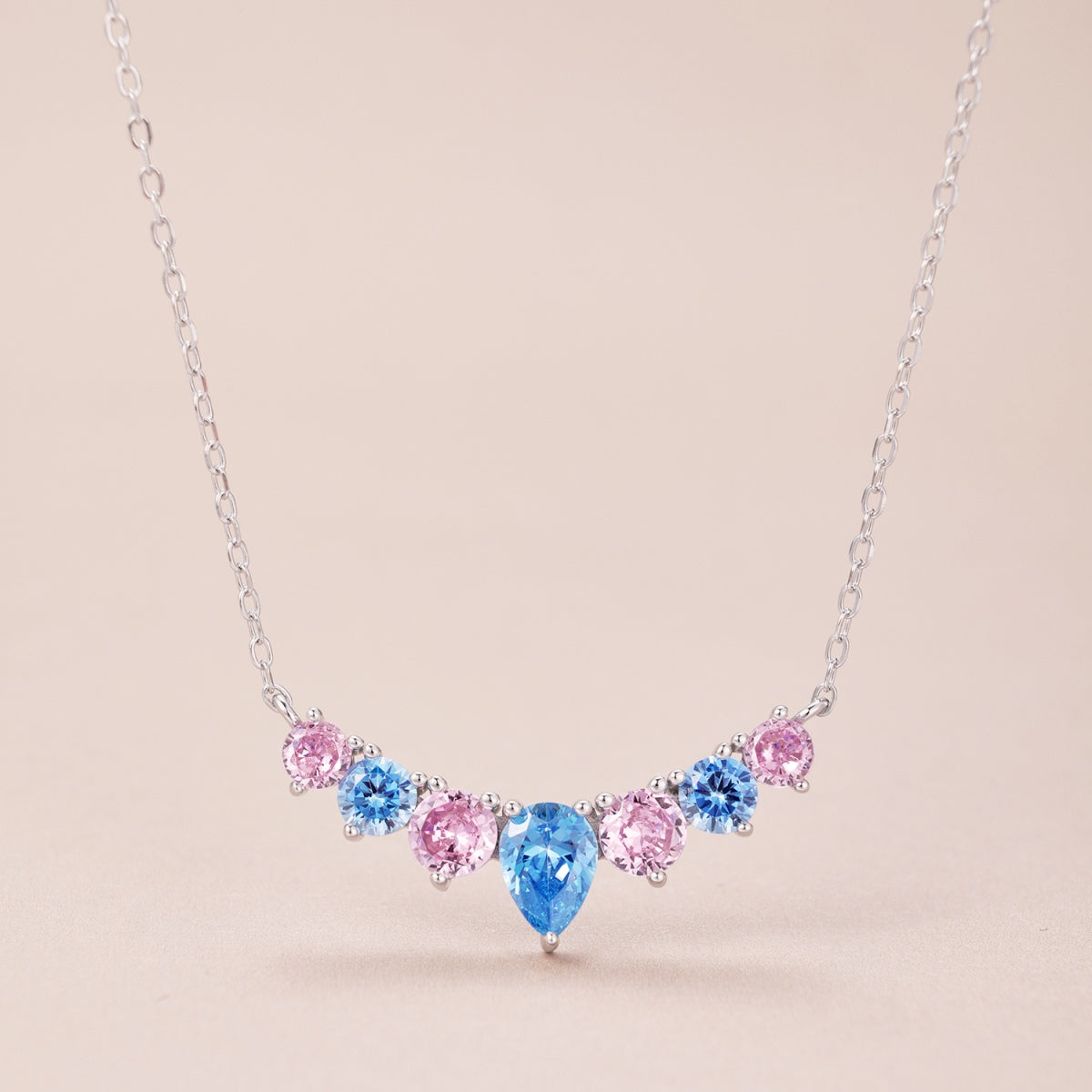[OAK JURI]Dainty Colorful Heart Necklace