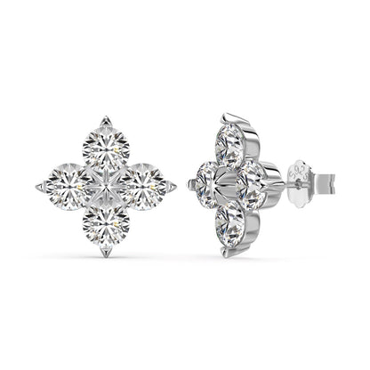 [OAK JURI]Four-Leaf Clover Eight-Pointed Star Earrings