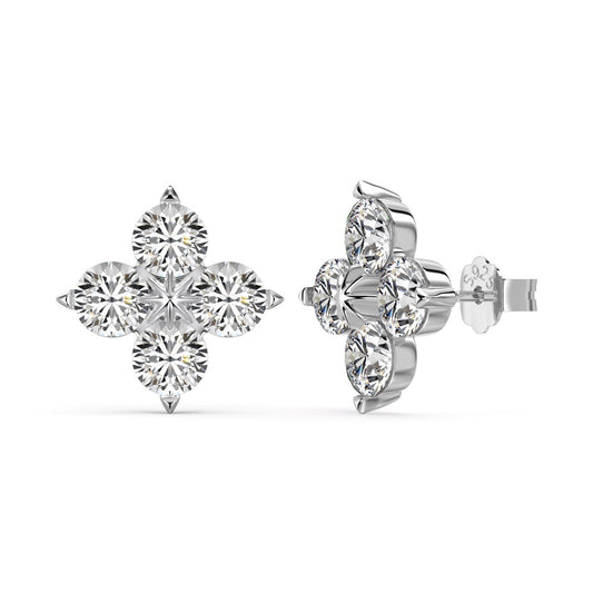 [OAK JURI]Four-Leaf Clover Eight-Pointed Star Earrings