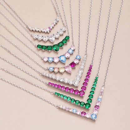 [OAK JURI]Dazzling Rainbow Necklace