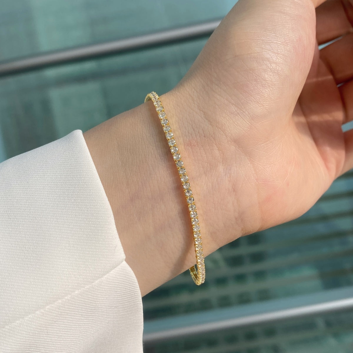 [OAK JURI]Radiant Colorful Round Cut Party Bracelet