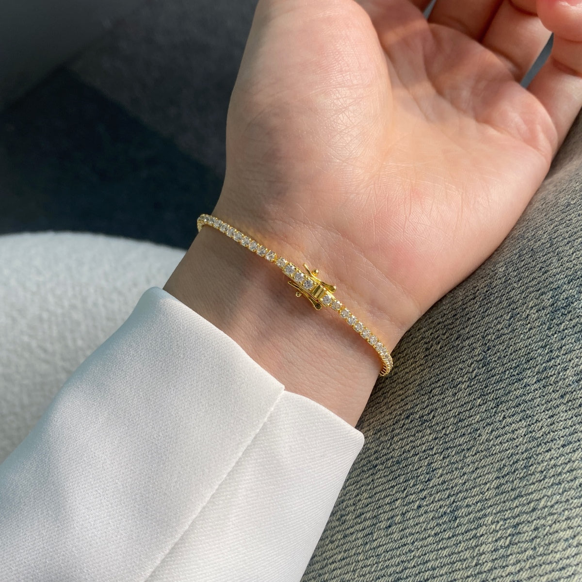 [OAK JURI]Radiant Colorful Round Cut Party Bracelet