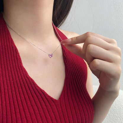 [OAK JURI]6.0 carat Radiant Heart Shape Necklace
