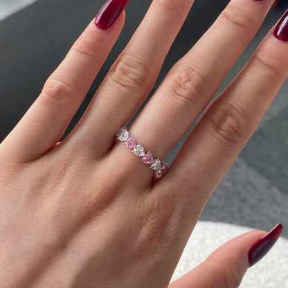 [OAK JURI]0.25 Carat Radiant Romance Heart Cut Lover Ring