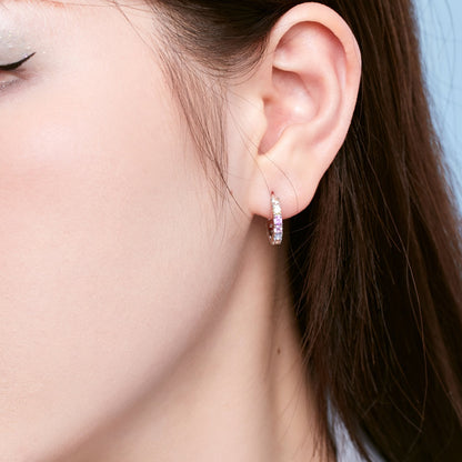 [OAK JURI]Radiant Colorful Round Cut Earrings