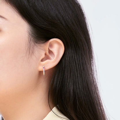 [OAK JURI]Radiant Colorful Round Cut Earrings