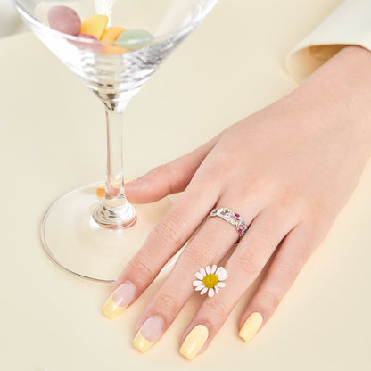[OAK JURI]Sparkling Vibrant Emerald Cut Daily Ring