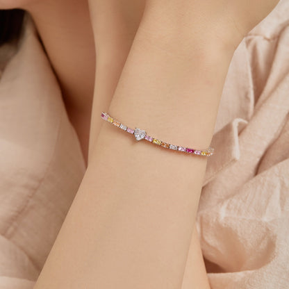 [OAK JURI]Delicate Romantic Heart Shape Lover Bracelet