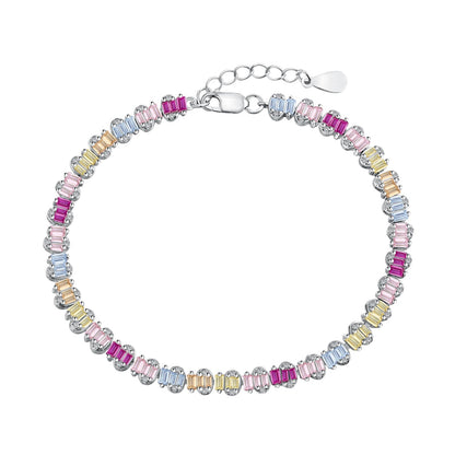 [OAK JURI]Delicate Colorful Emerald Cut Party Bracelet