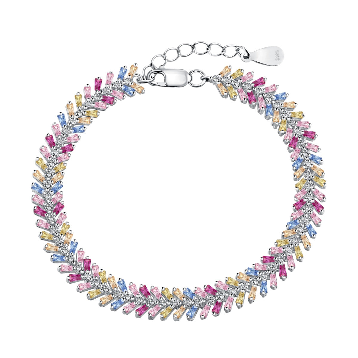 [OAK JURI]Dainty Radiant Emerald Cut Daily Bracelet