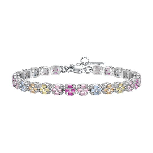 [OAK JURI]Delicate Colorful Emerald Cut Daily Bracelet