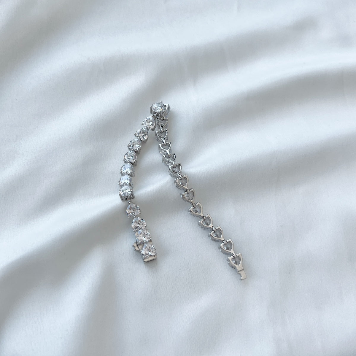 [OAK JURI]0.75 Carat Elegant Romantic Heart Shape Lover Bracelet
