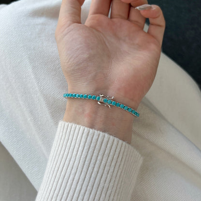 [OAK JURI]Dainty Charming Round Cut Tennis Bracelet