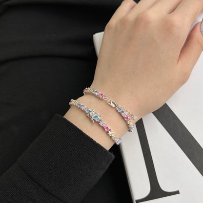 [OAK JURI]Ornate Sparkling Multi Cut Party Bracelet