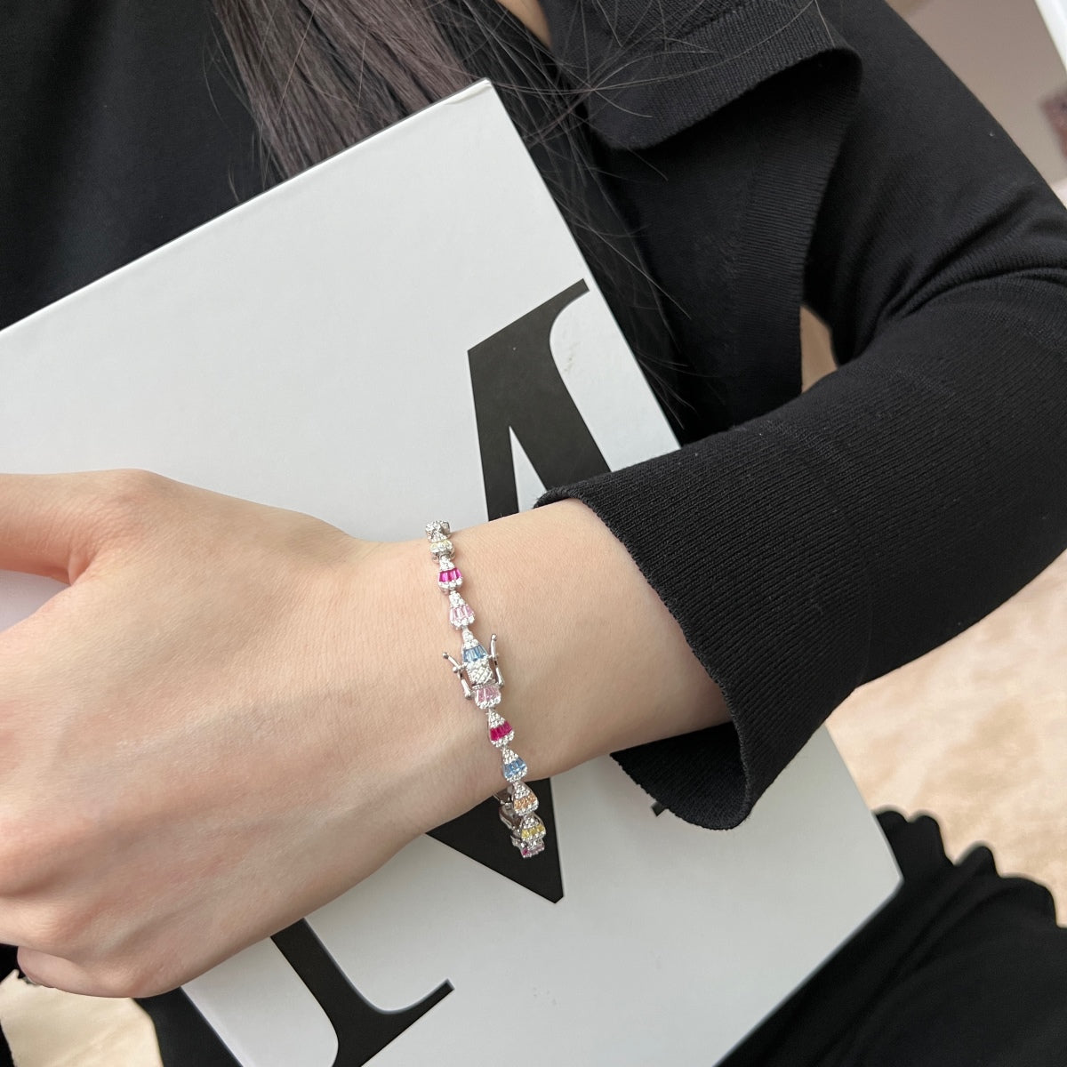 [OAK JURI]Radiant Water Drop Shape Daily Bracelet